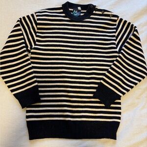 Striped Black and White Men's French Fisherman Sweater